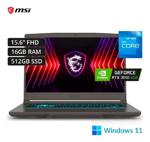 NB MSI THIN 15 I5/16GB/512DDF/15 6/RTX30504G/E11
