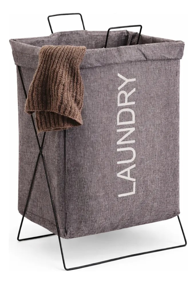 HogarActual Canasto P/Ropa Plegable - Gris