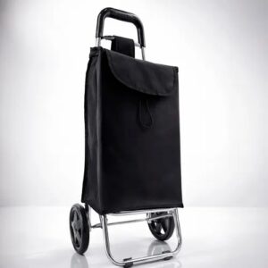 HogarActual Carrito De Compras Negro C/Ruedas