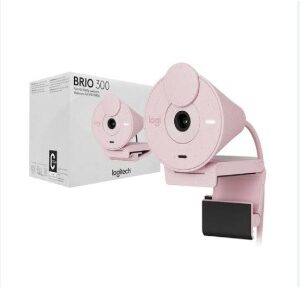 Camara Webcam Logitech Brio 300 – Rosa