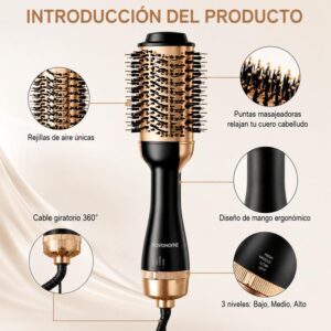 Novohome Cepillo De Aire Alisador 800W 